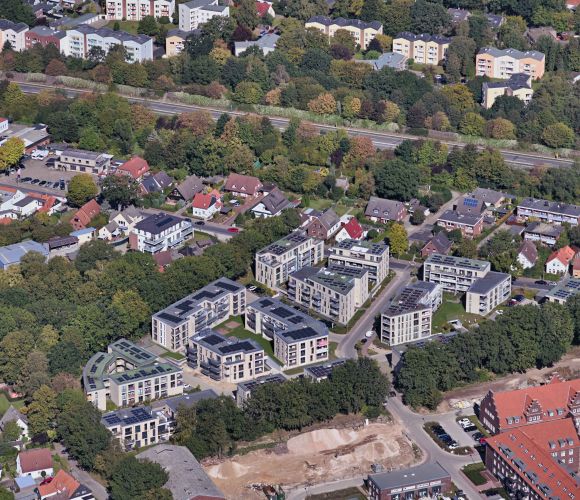 Freytag & v.d. Linde Neubau Wohnanlage Beverbäker Wiesen Luftaufnahme Oldenburg