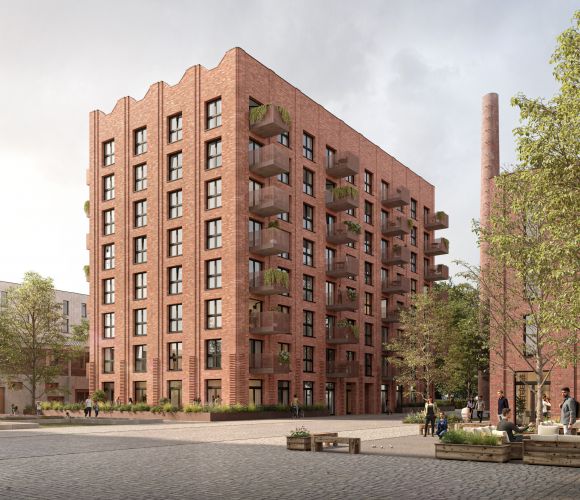 Freytag & v.d. Linde Projekt Neubau Solitär 2 Steingutquartier Visualisierung Bremen
