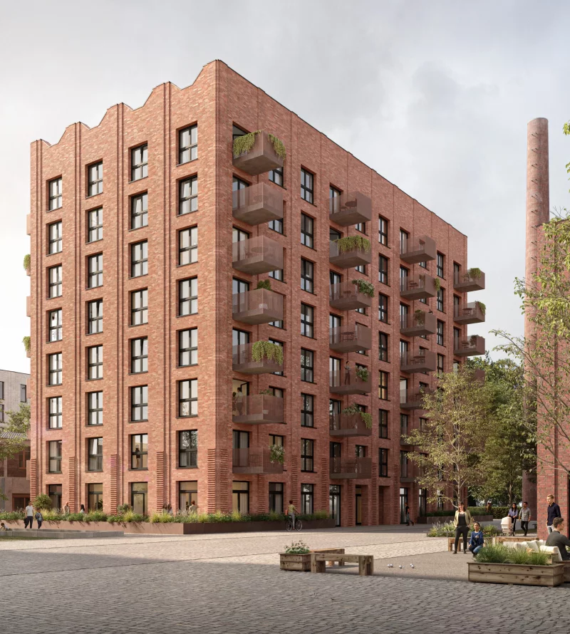 Freytag & v.d. Linde Projekt Neubau Solitär 2 Steingutquartier Visualisierung Bremen